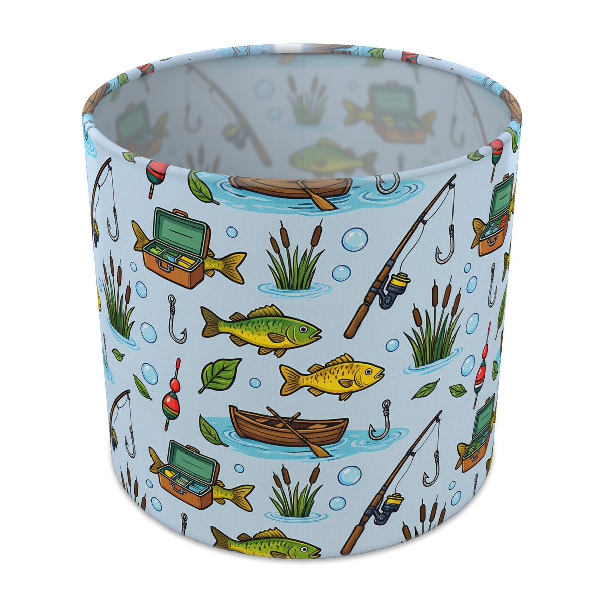 Sky Gone Fishing lampshade - 20cm x 18.5cm Table