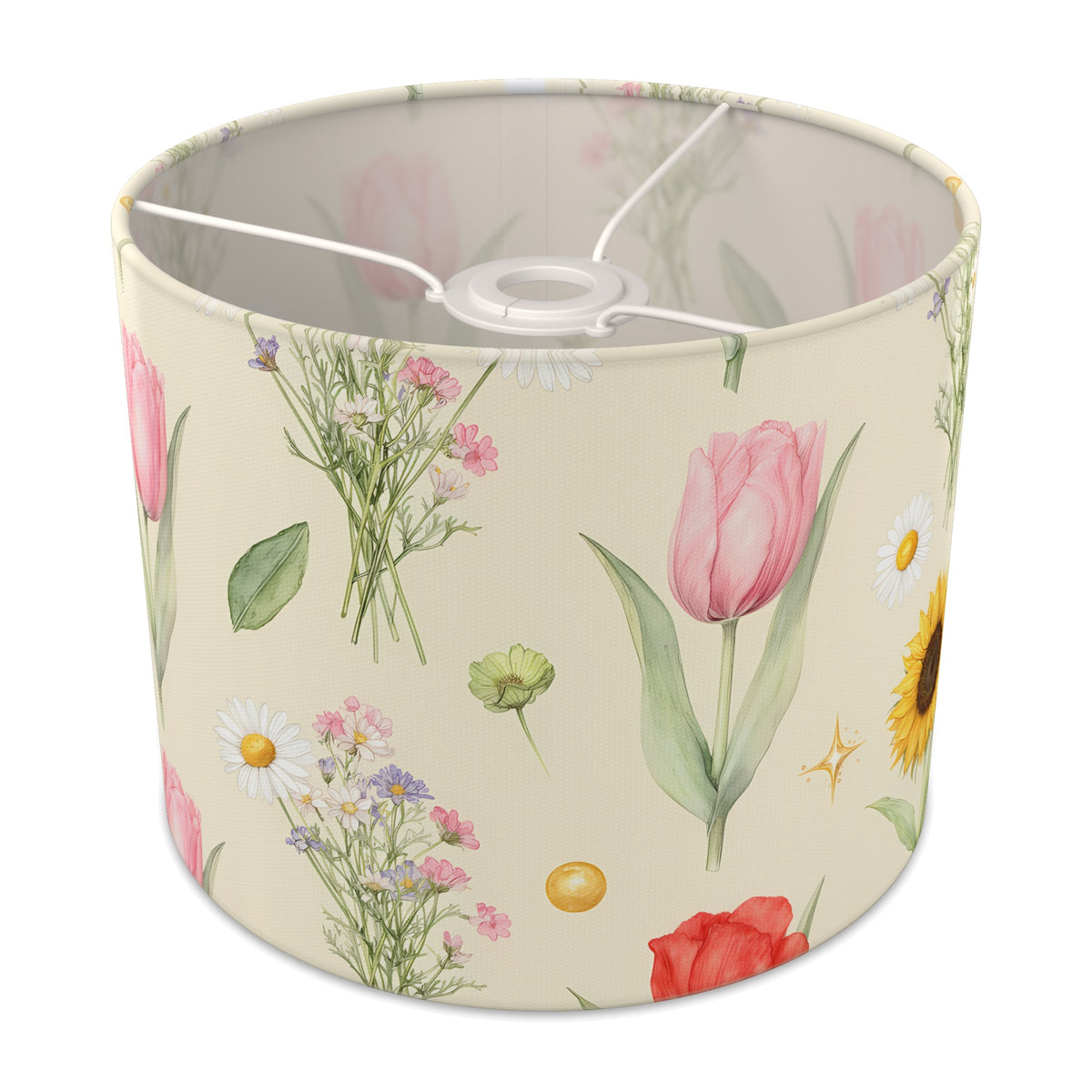 Cream Floral Kids lampshade - 25cm x 20cm Ceiling