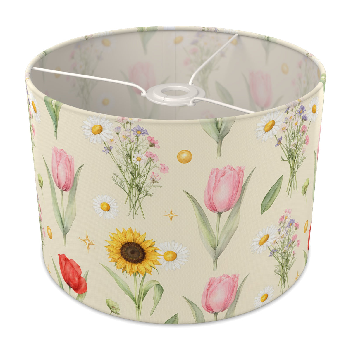 Cream Floral Kids lampshade - 30cm x 21cm Ceiling