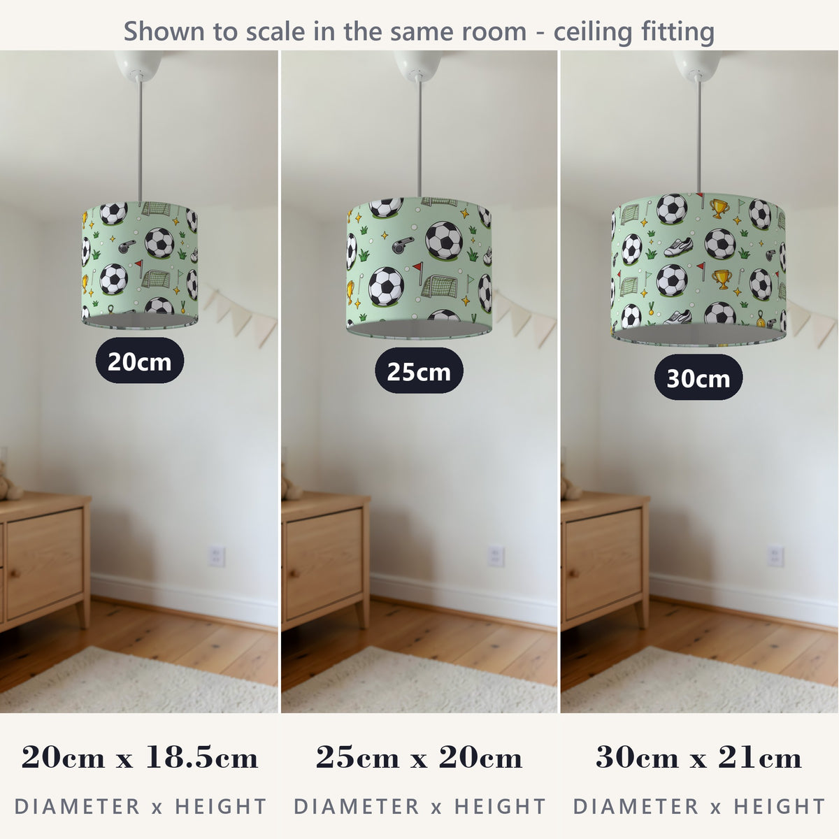 Green Kick Off lampshade - 20cm x 18.5cm Ceiling - photo 4
