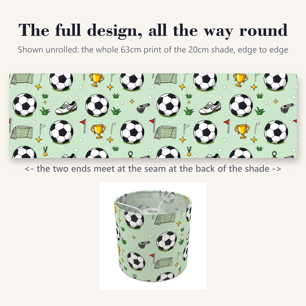 Green Kick Off lampshade - 20cm x 18.5cm Ceiling - photo 9