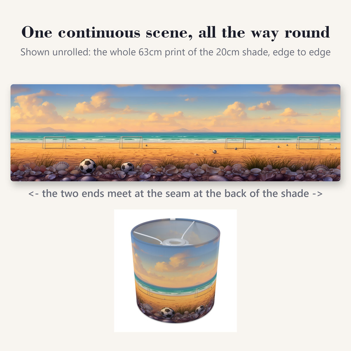 Match Day wraparound lampshade - Beach Football - photo 2