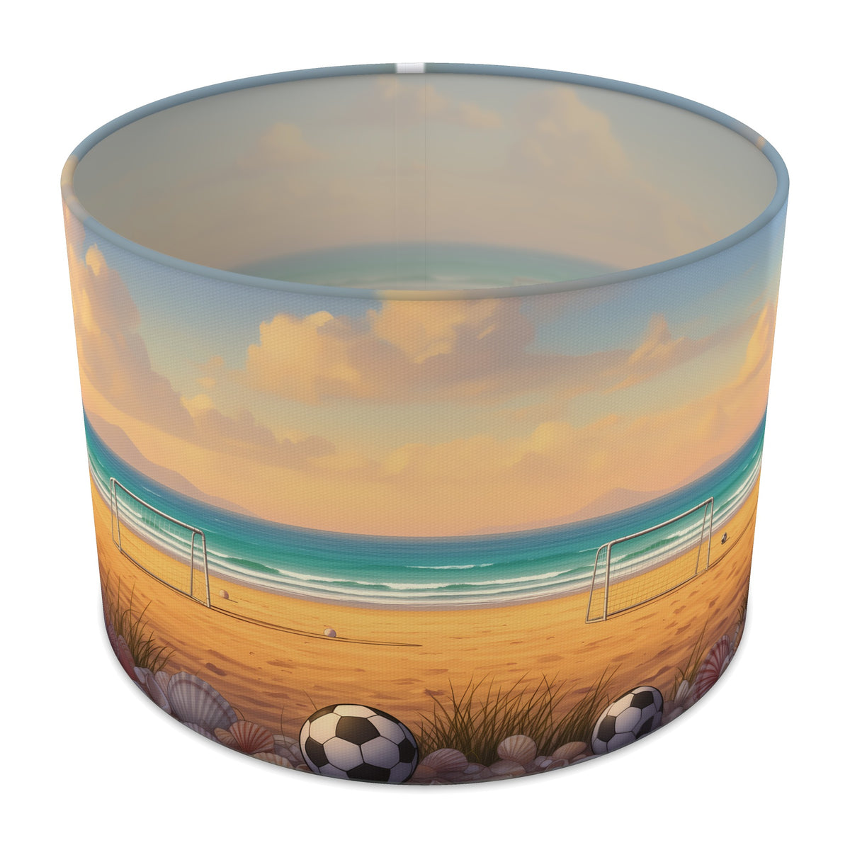 Beach Football Match Day lampshade - 30cm x 21cm Table