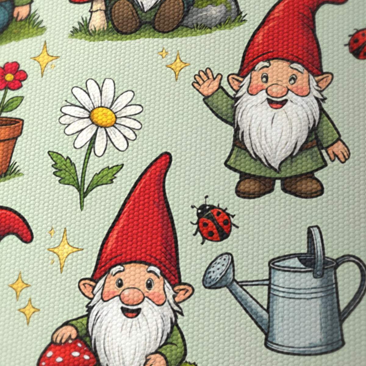 Sage Garden Gnomes lampshade - 20cm x 18.5cm Ceiling - photo 6