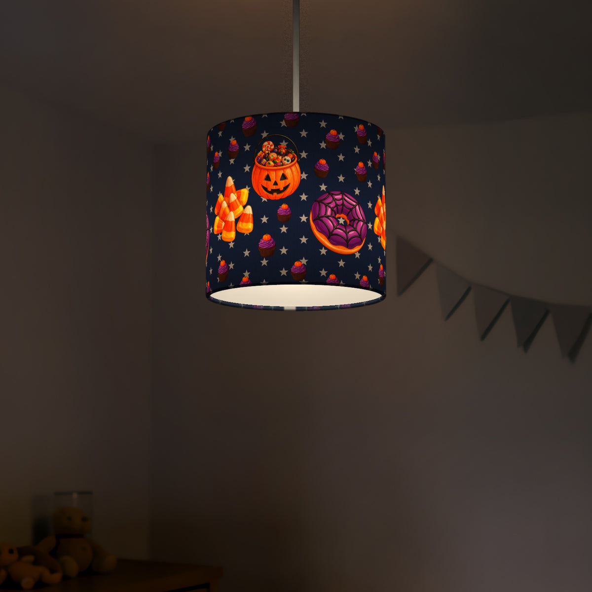 Navy Halloween Food lampshade - 20cm x 18.5cm Ceiling - photo 5