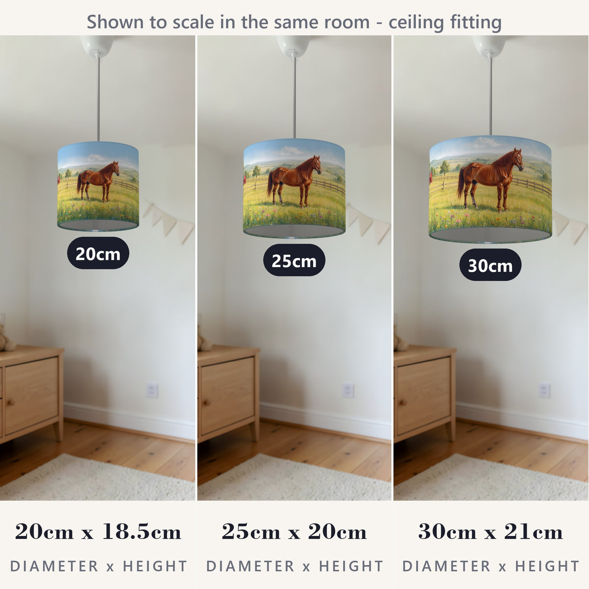 Pony Meadow wraparound lampshade - Summer Meadow - photo 6