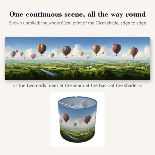 Balloon Skies wraparound lampshade - Countryside Flight - photo 2