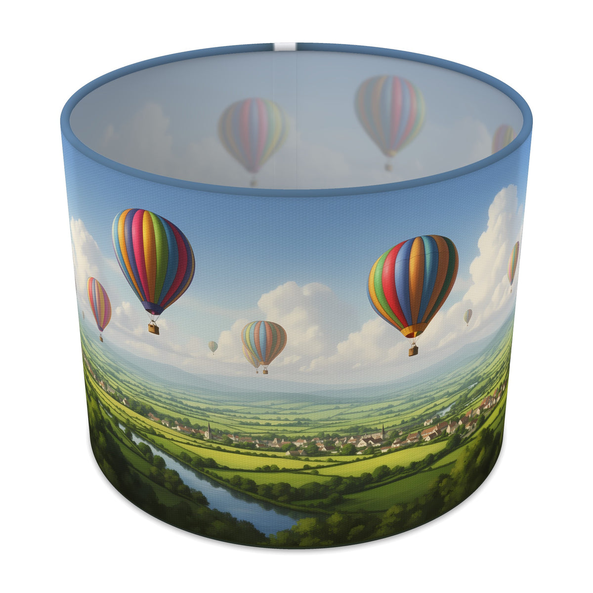 Countryside Flight Balloon Skies lampshade - 25cm x 20cm Table