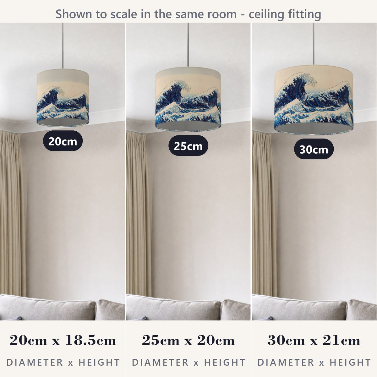 Great Wave wraparound lampshade - Great Wave - photo 6