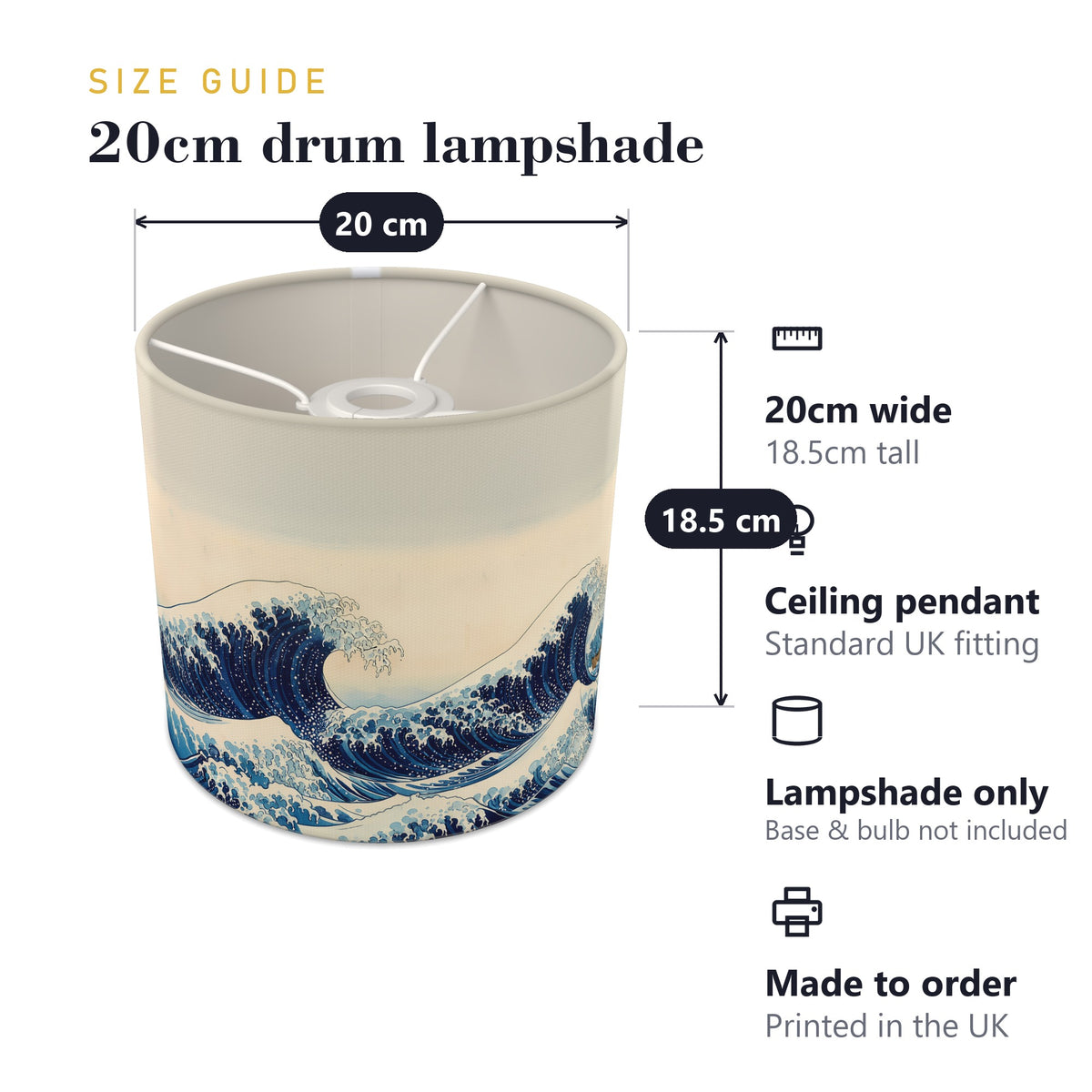 Great Wave wraparound lampshade - Great Wave - photo 7