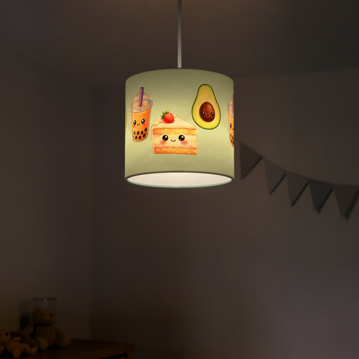 Mint Kawaii Food lampshade - 20cm x 18.5cm Ceiling - photo 5