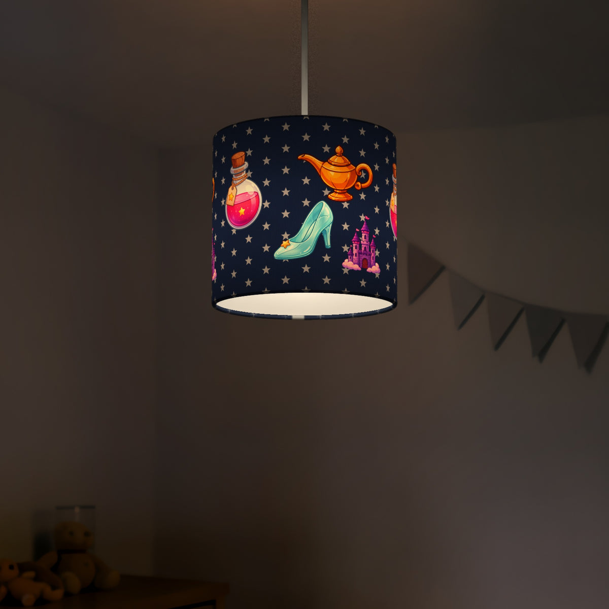 Navy Magic lampshade - 20cm x 18.5cm Ceiling - photo 5