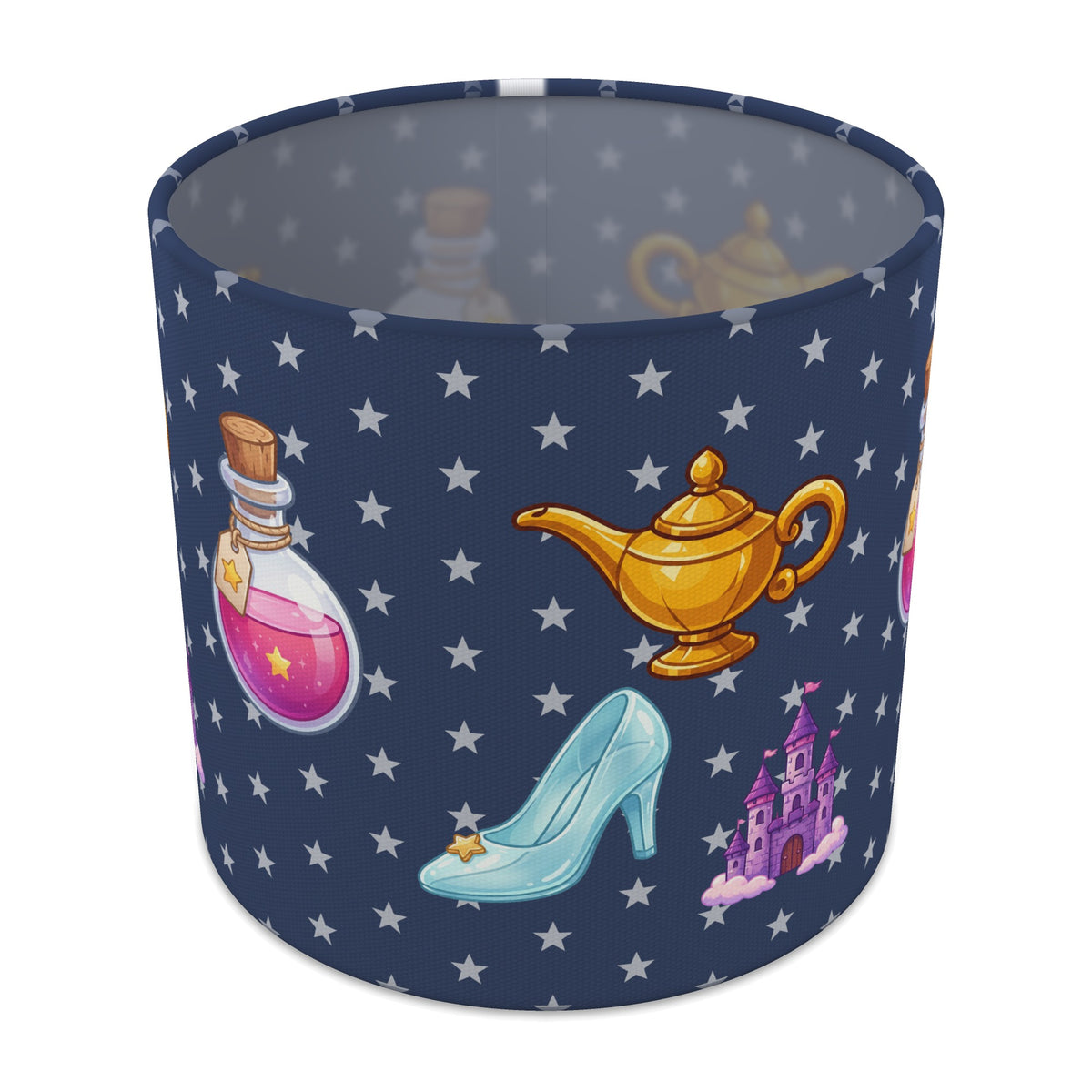 Navy Magic lampshade - 20cm x 18.5cm Table