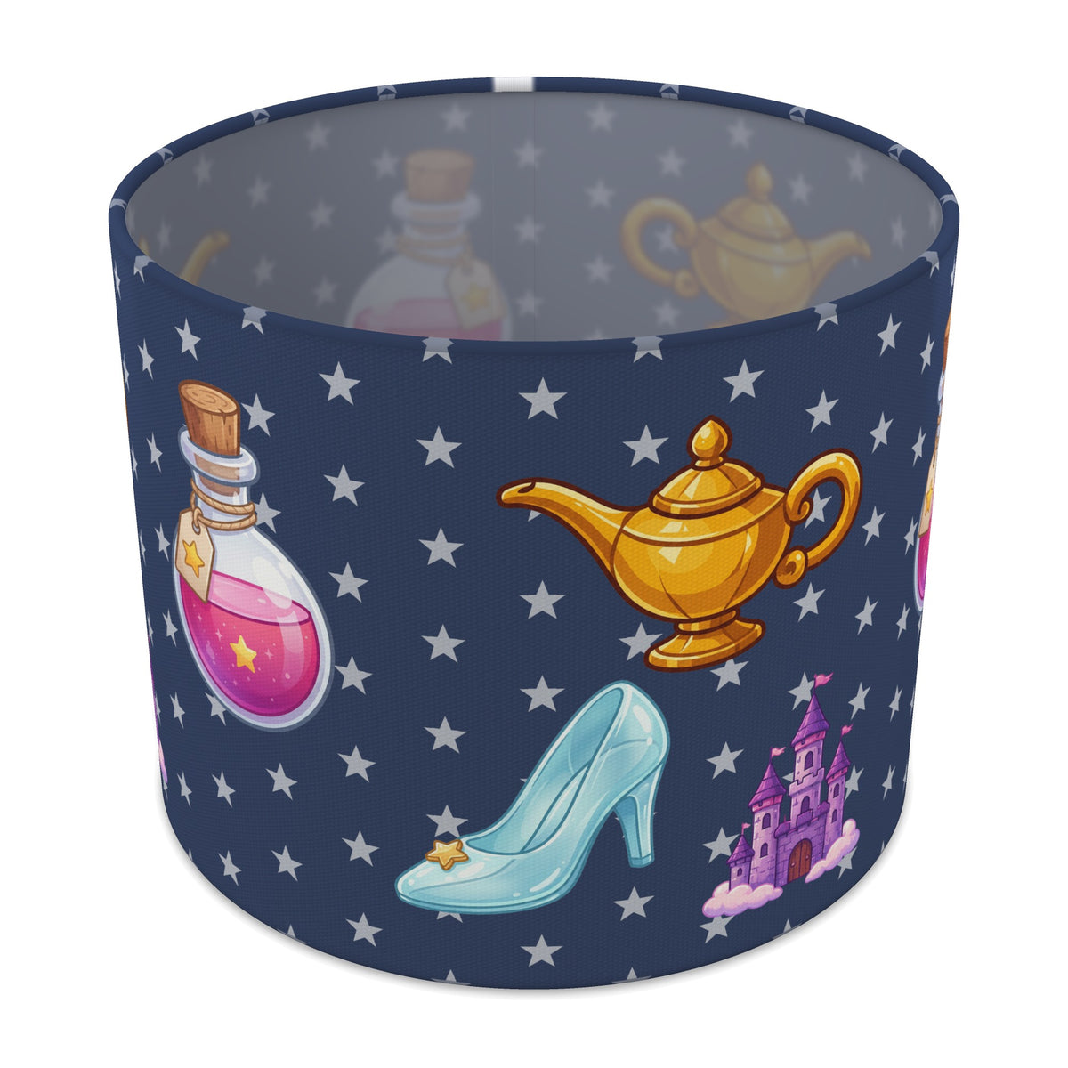Navy Magic lampshade - 25cm x 20cm Table