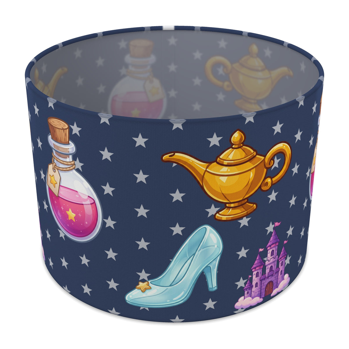 Navy Magic lampshade - 30cm x 21cm Table