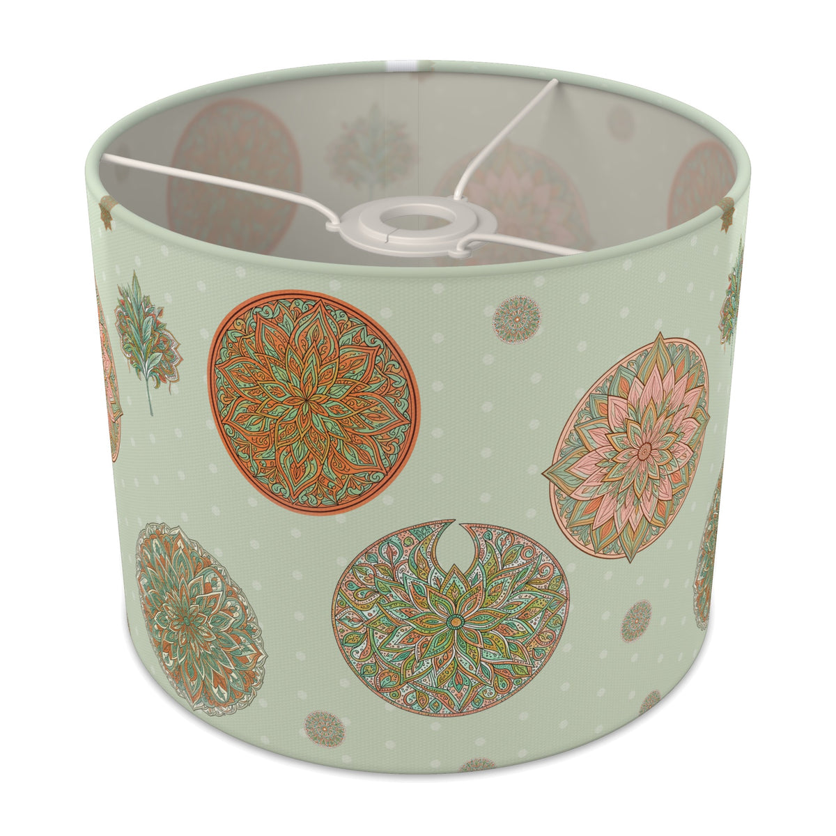 Sage Boho Mandala lampshade - 25cm x 20cm Ceiling