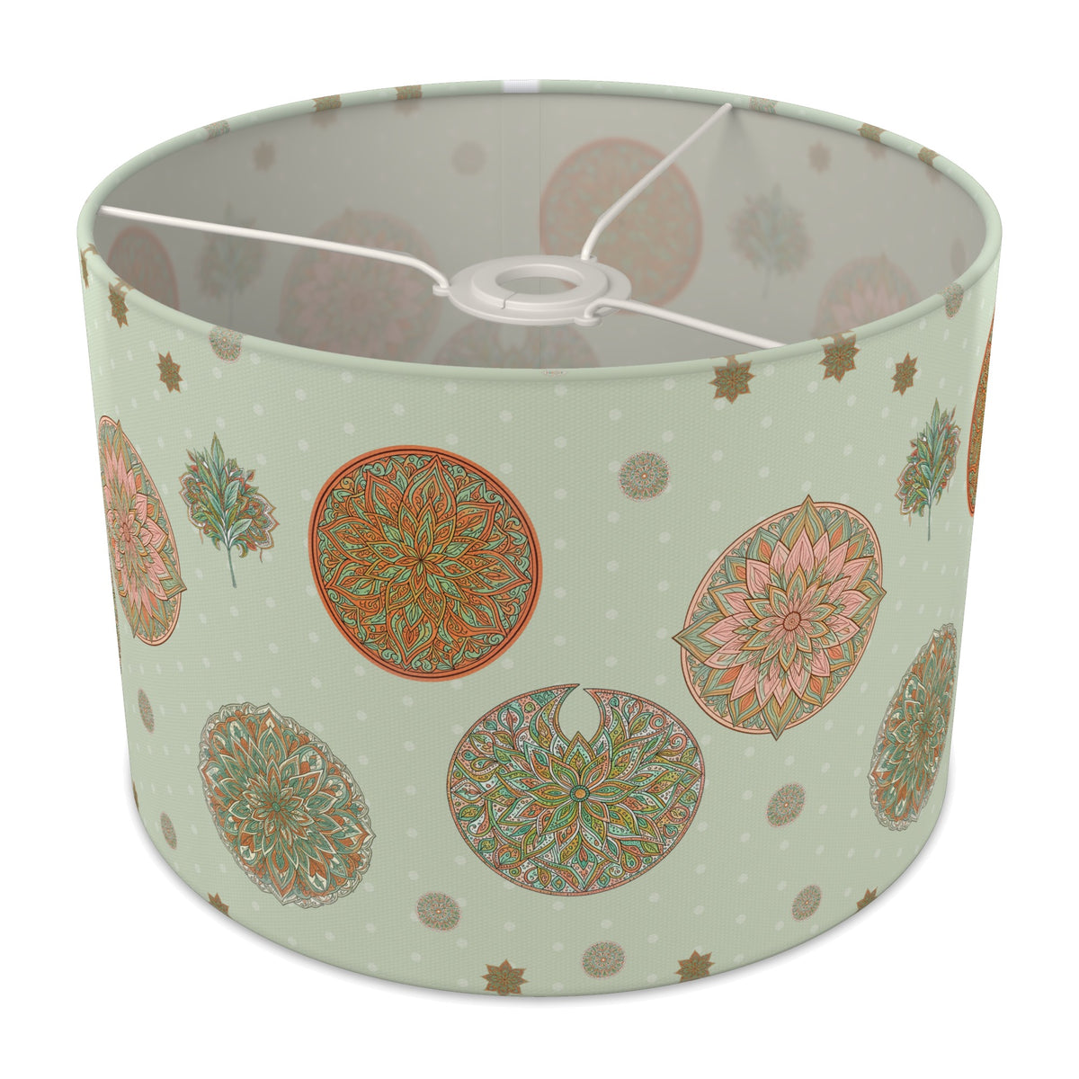 Sage Boho Mandala lampshade - 30cm x 21cm Ceiling