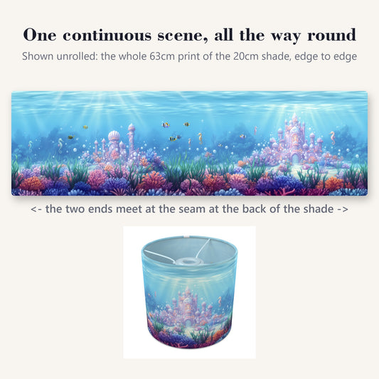 Mermaid Kingdom wraparound lampshade - Mermaid Castle - photo 2