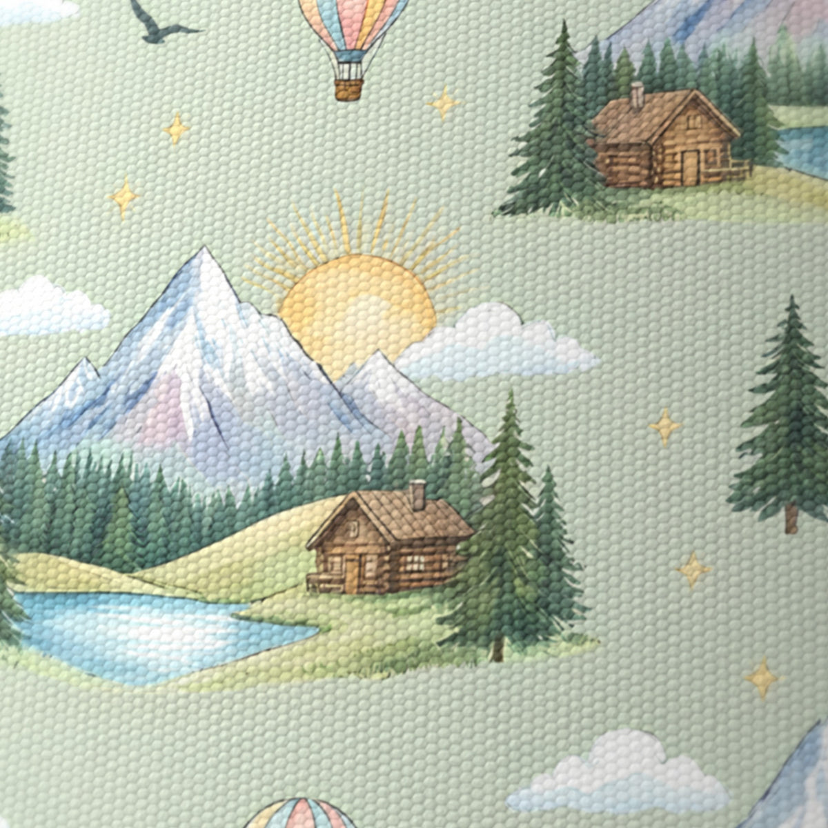 Sage Mountain Adventure lampshade - 20cm x 18.5cm Ceiling - photo 6