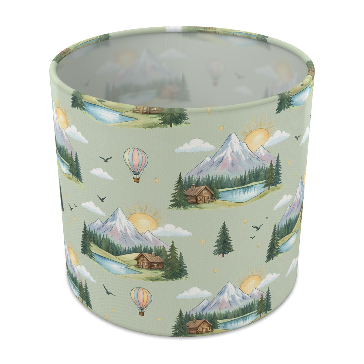 Sage Mountain Adventure lampshade - 20cm x 18.5cm Table