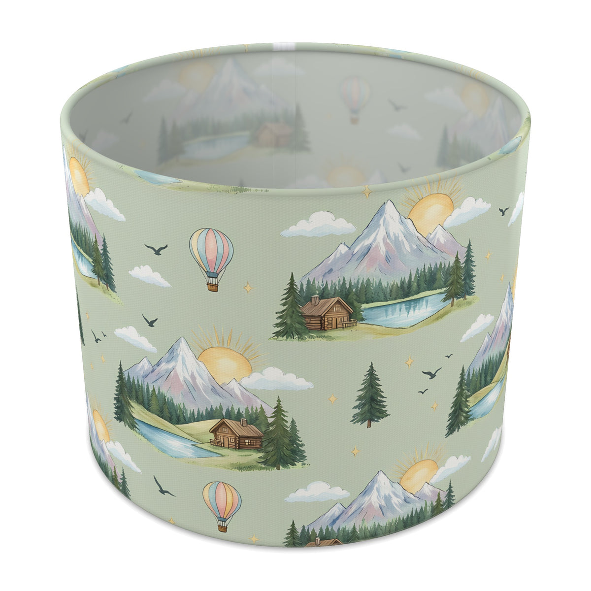 Sage Mountain Adventure lampshade - 25cm x 20cm Table