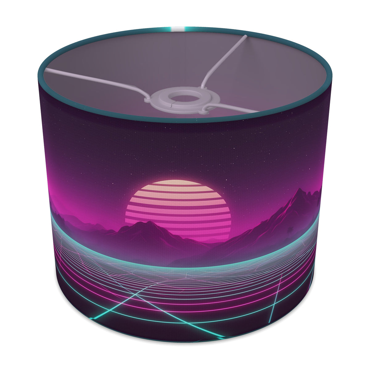 Retro Neon Neon Gamer World lampshade - 25cm x 20cm Ceiling