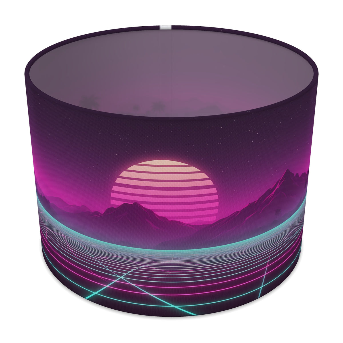 Retro Neon Neon Gamer World lampshade - 30cm x 21cm Table