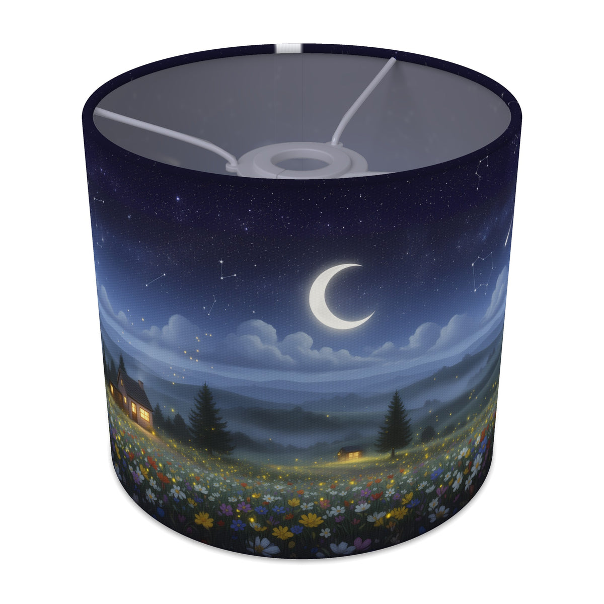 Moonlight Panorama wraparound lampshade - Moonlit Hills - main photo