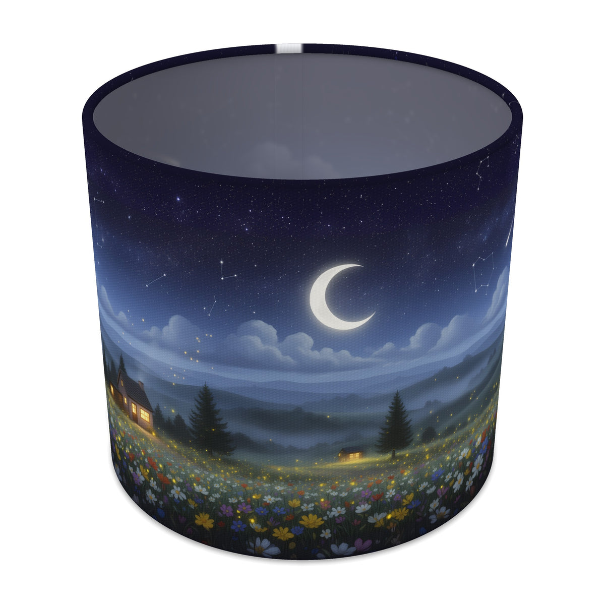 Moonlit Hills Moonlight Panorama lampshade - 20cm x 18.5cm Table