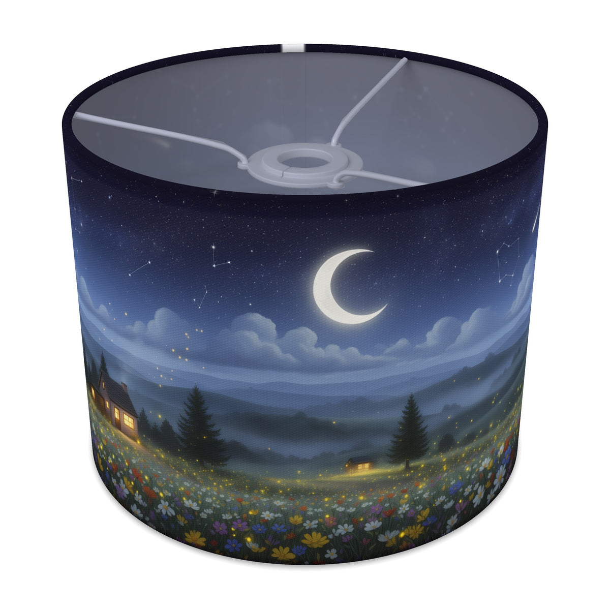 Moonlit Hills Moonlight Panorama lampshade - 25cm x 20cm Ceiling