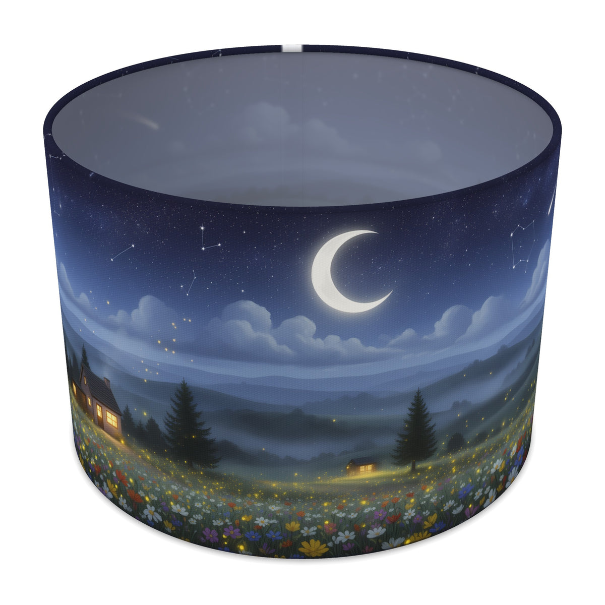 Moonlit Hills Moonlight Panorama lampshade - 30cm x 21cm Table