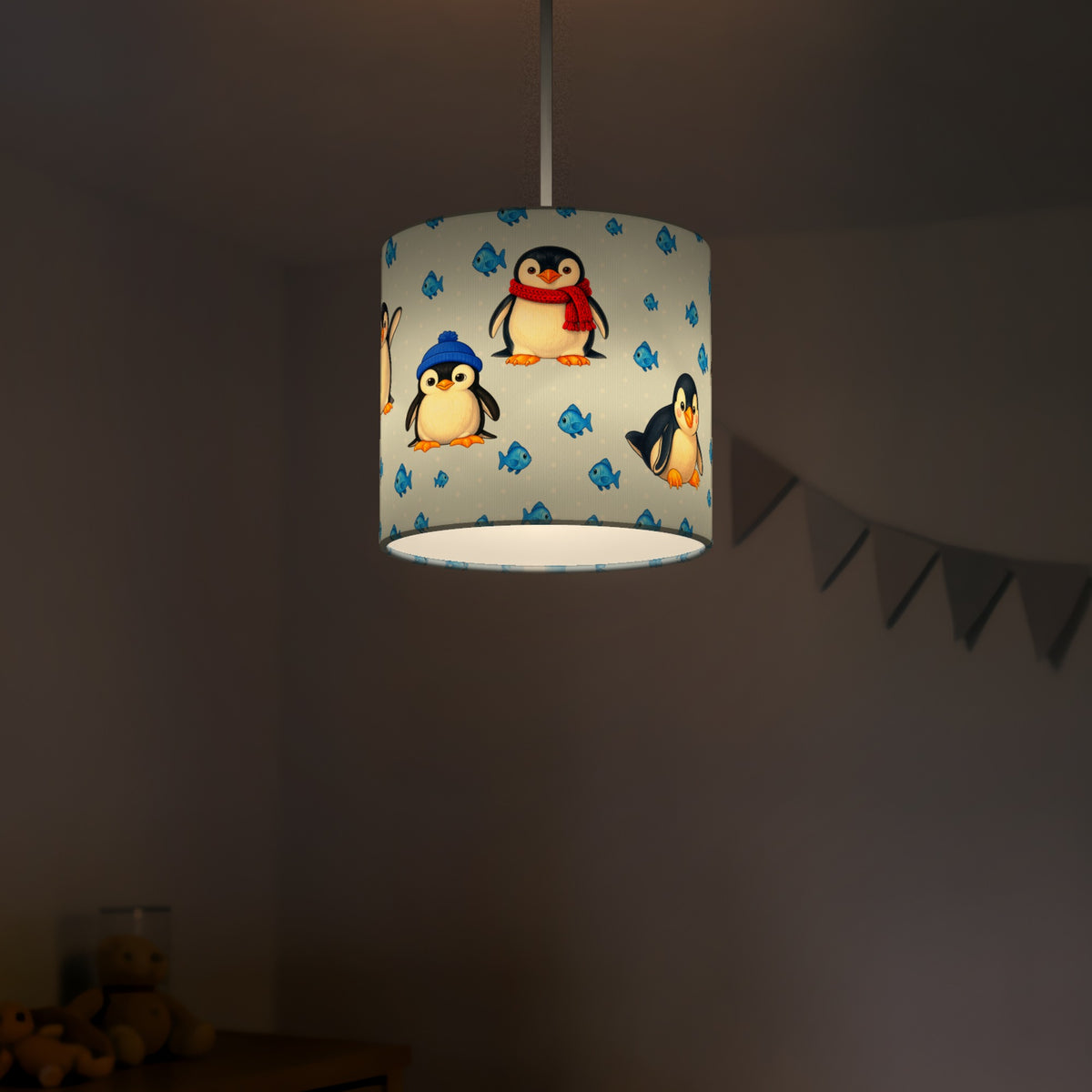 Sky Penguin Party lampshade - 20cm x 18.5cm Ceiling - photo 5
