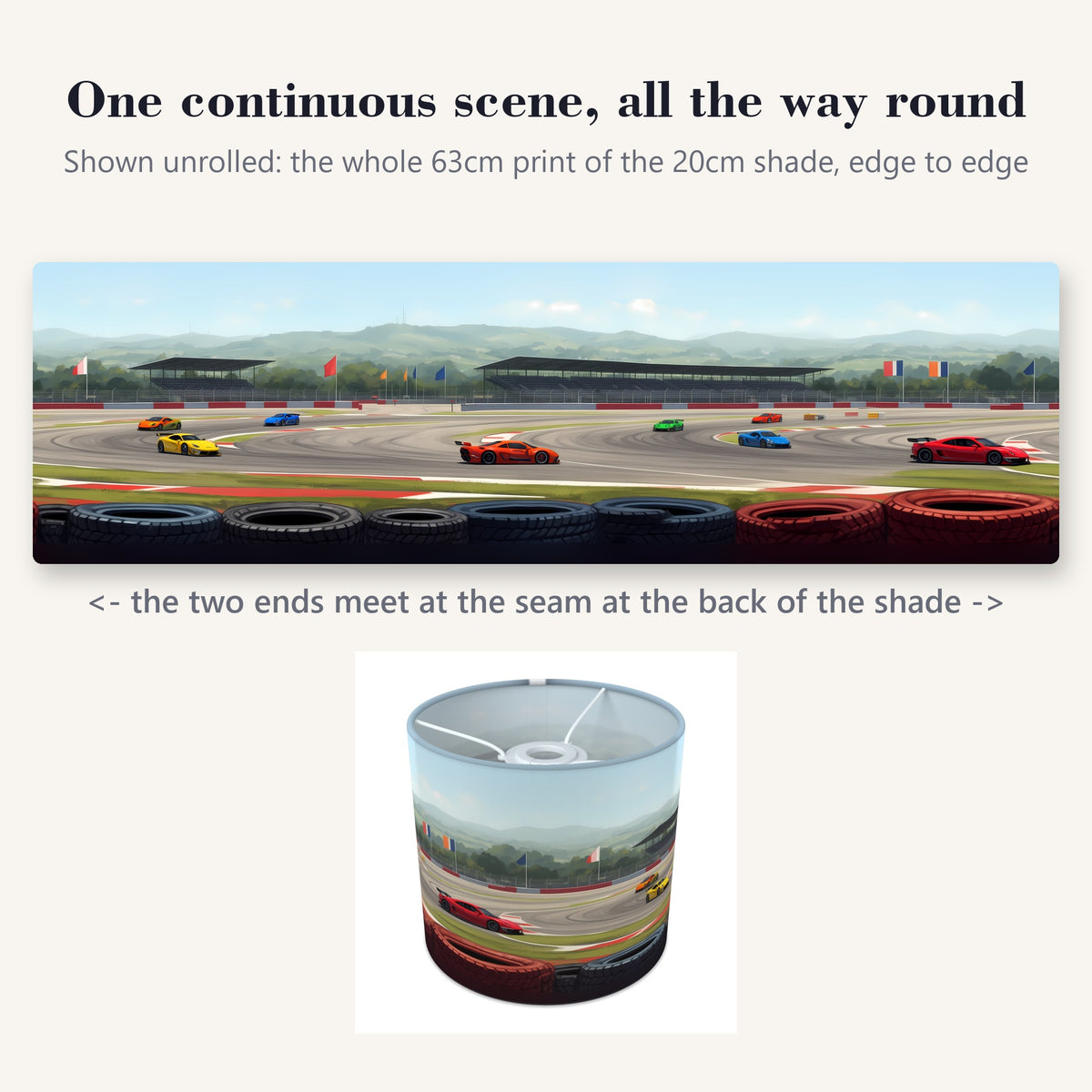 Speedway Panorama wraparound lampshade - Grand Prix - photo 2