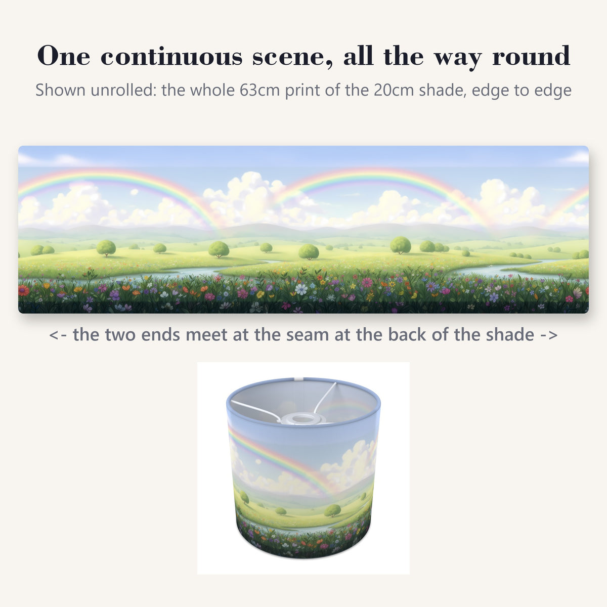 Rainbow Skies wraparound lampshade - Rainbow Valley - photo 2