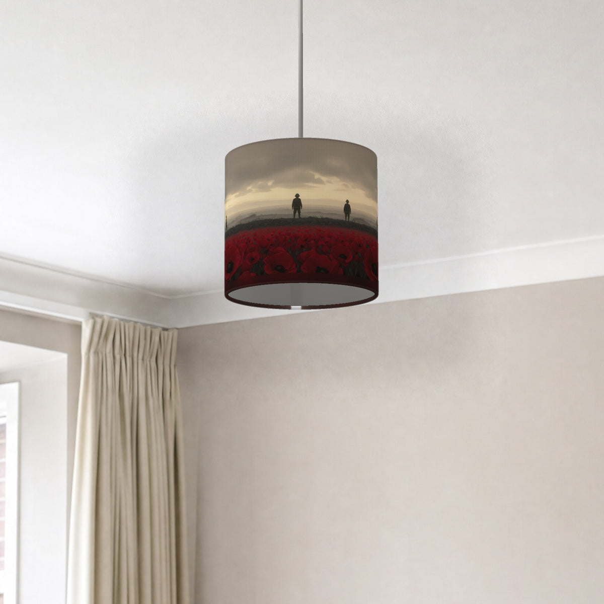 Lest We Forget wraparound lampshade - Poppy Field Dawn - photo 4