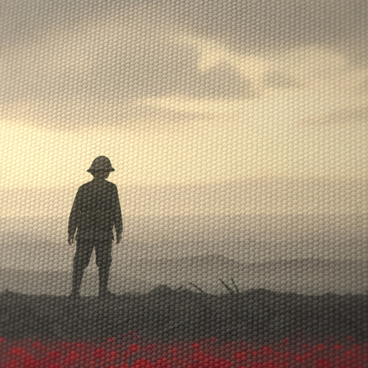 Lest We Forget wraparound lampshade - Poppy Field Dawn - photo 8