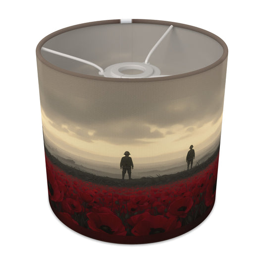 Lest We Forget wraparound lampshade - Poppy Field Dawn - main photo