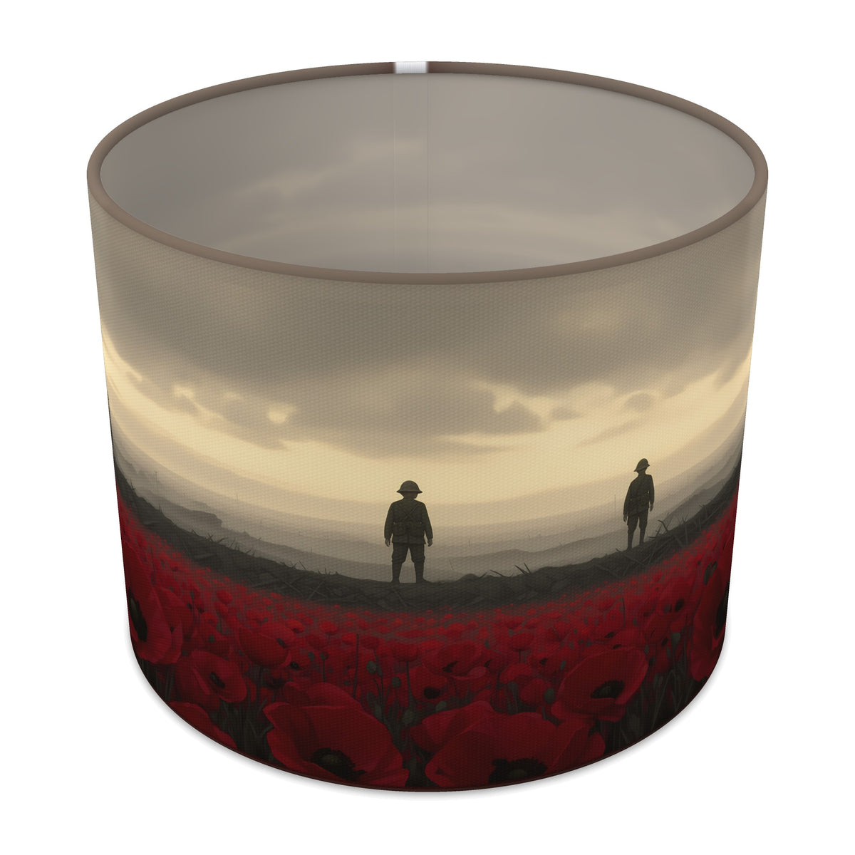 Poppy Field Dawn Lest We Forget lampshade - 25cm x 20cm Table