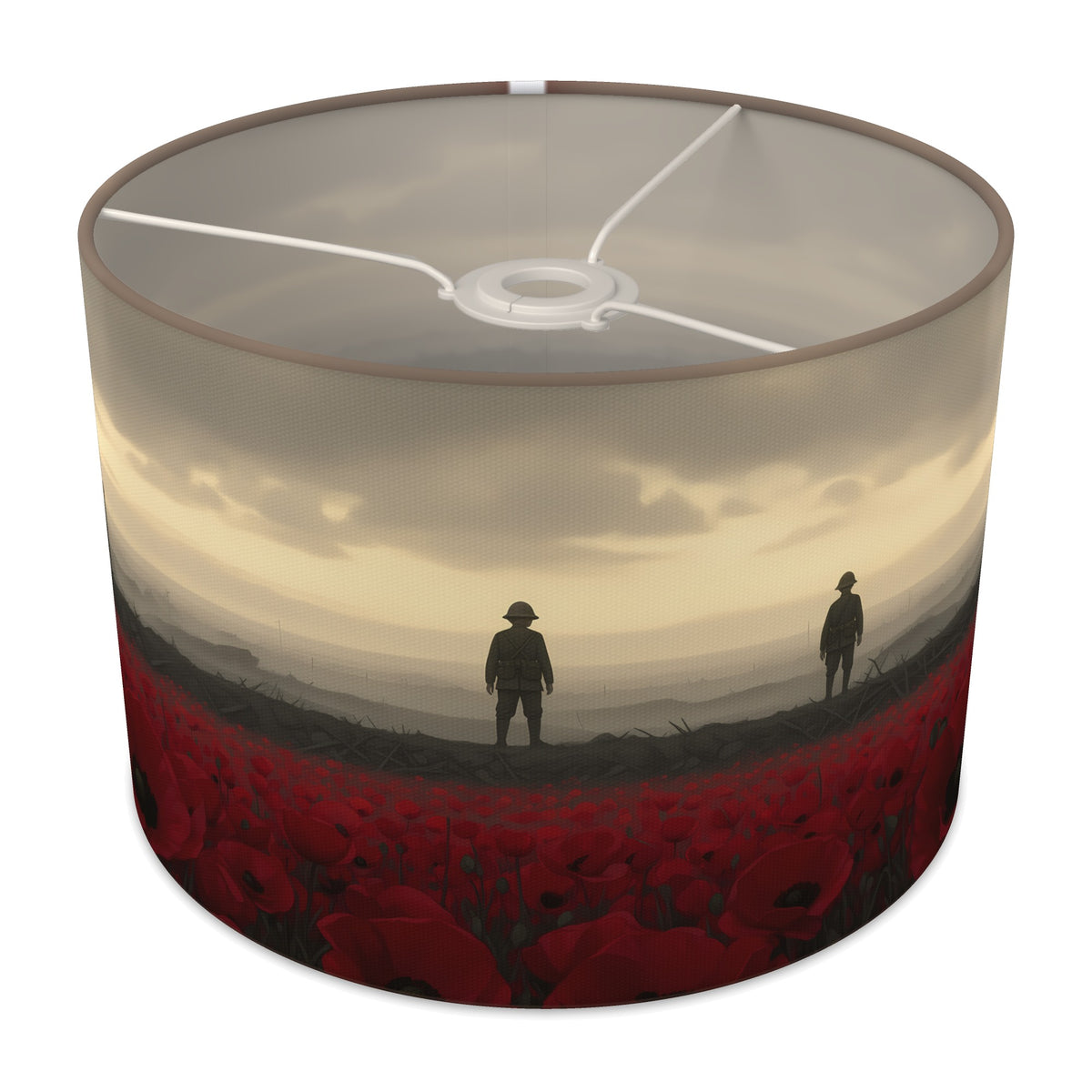 Poppy Field Dawn Lest We Forget lampshade - 30cm x 21cm Ceiling