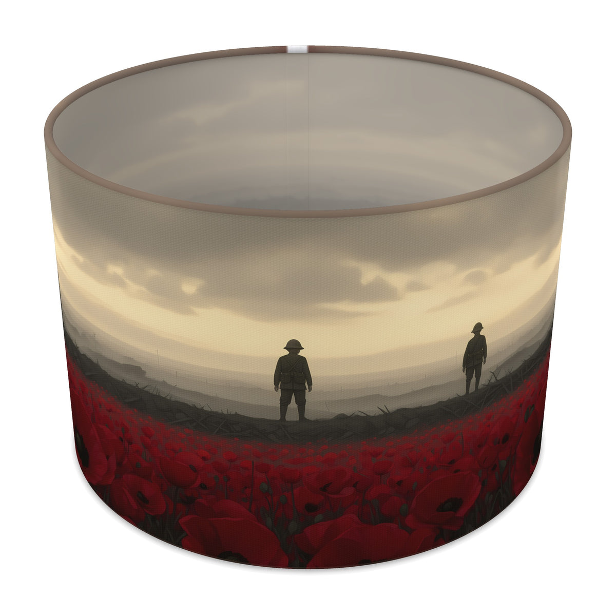 Poppy Field Dawn Lest We Forget lampshade - 30cm x 21cm Table