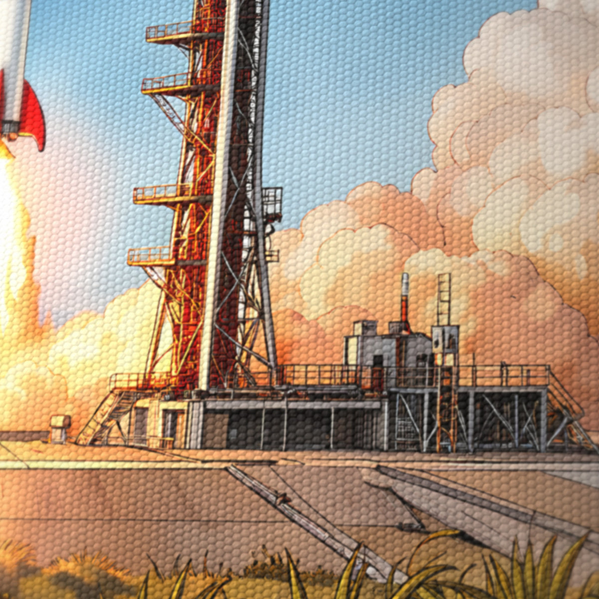 Rocket Launch wraparound lampshade - Launch Pad - photo 8