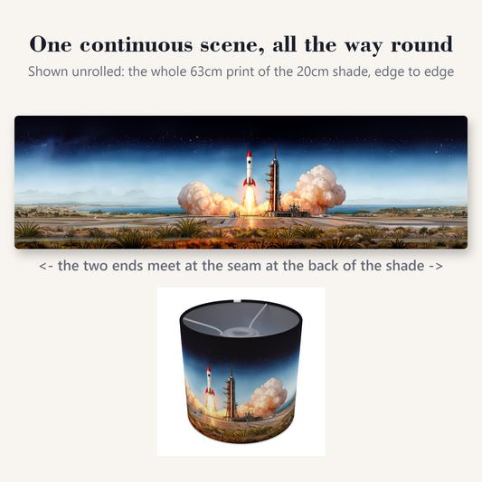 Rocket Launch wraparound lampshade - Launch Pad - photo 2