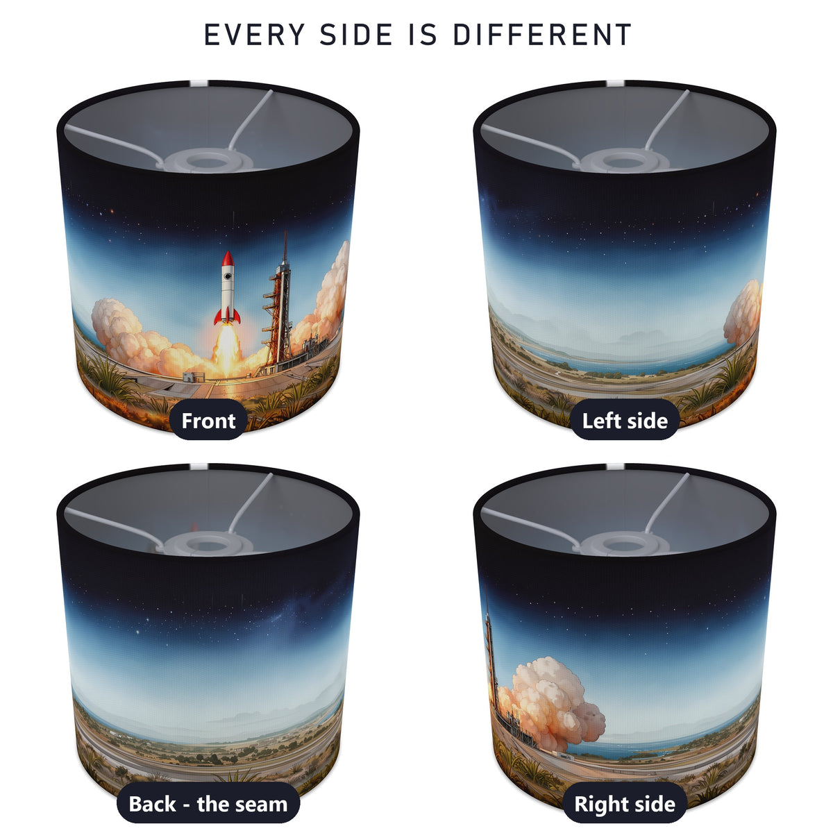 Rocket Launch wraparound lampshade - Launch Pad - photo 3