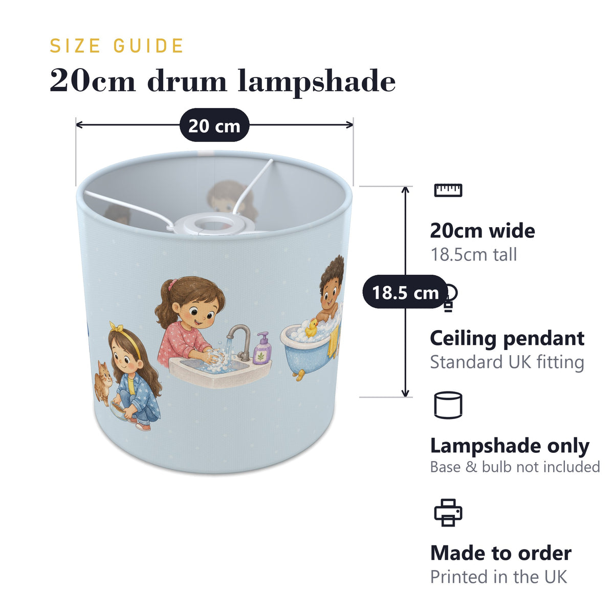 Sky Routine lampshade - 20cm x 18.5cm Ceiling - photo 7