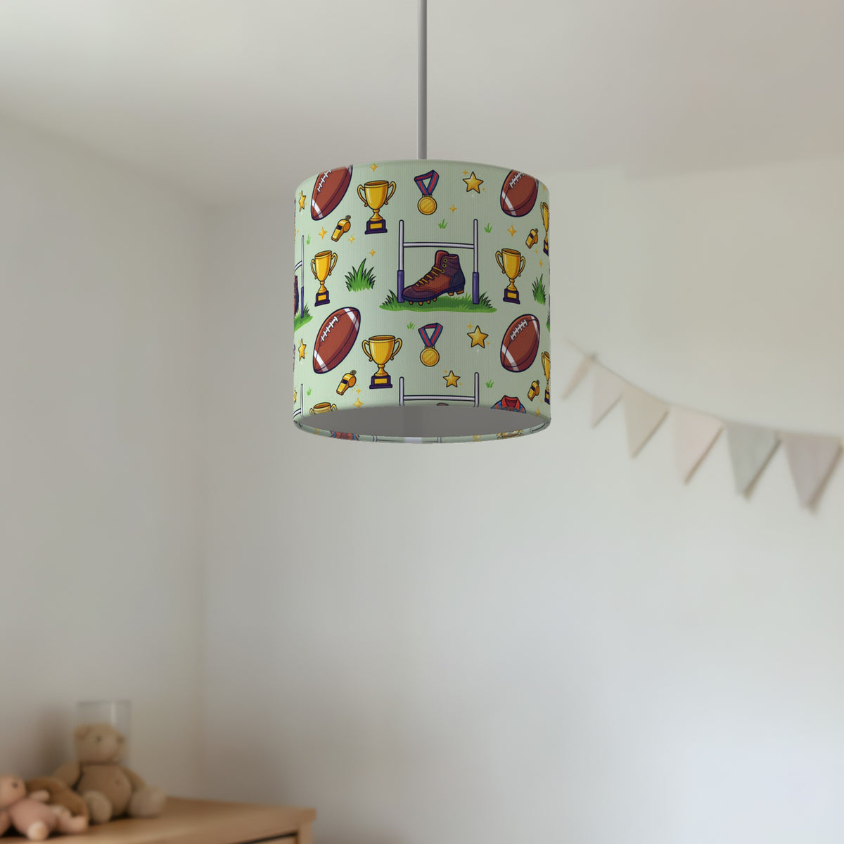 Grass Rugby Kids lampshade - 20cm x 18.5cm Ceiling - photo 2