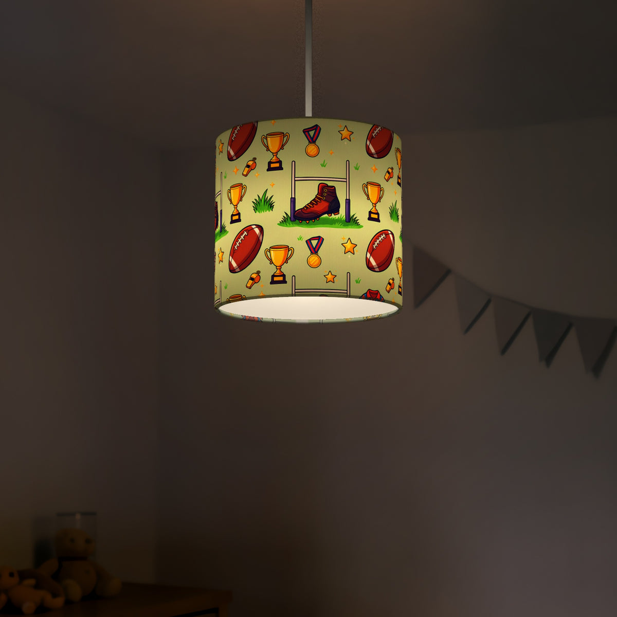 Grass Rugby Kids lampshade - 20cm x 18.5cm Ceiling - photo 5