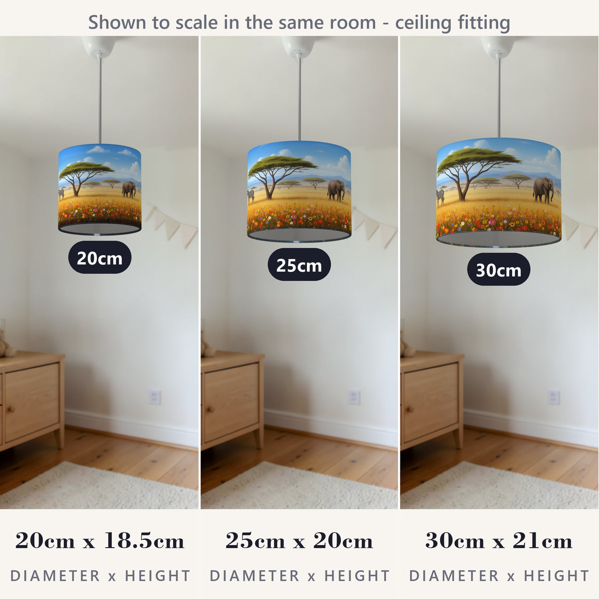 Savannah Safari wraparound lampshade - Golden Plains - photo 6