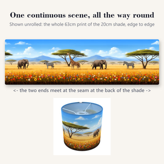 Savannah Safari wraparound lampshade - Golden Plains - photo 2