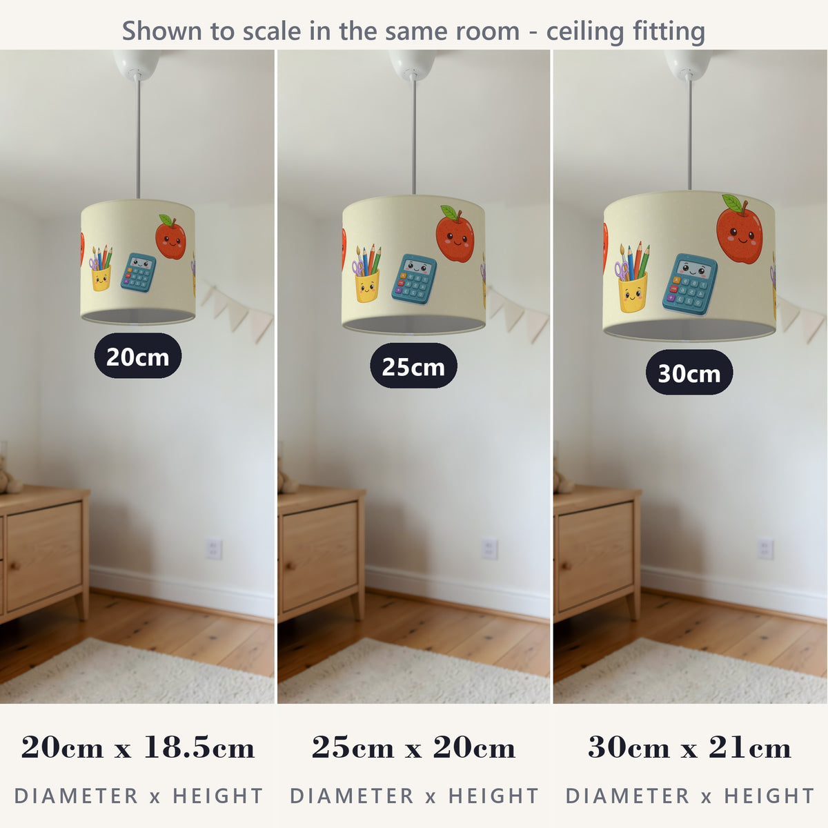 Lemon School lampshade - 20cm x 18.5cm Ceiling - photo 4