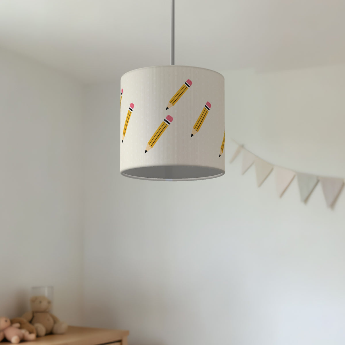Cream School lampshade - 20cm x 18.5cm Ceiling - photo 2